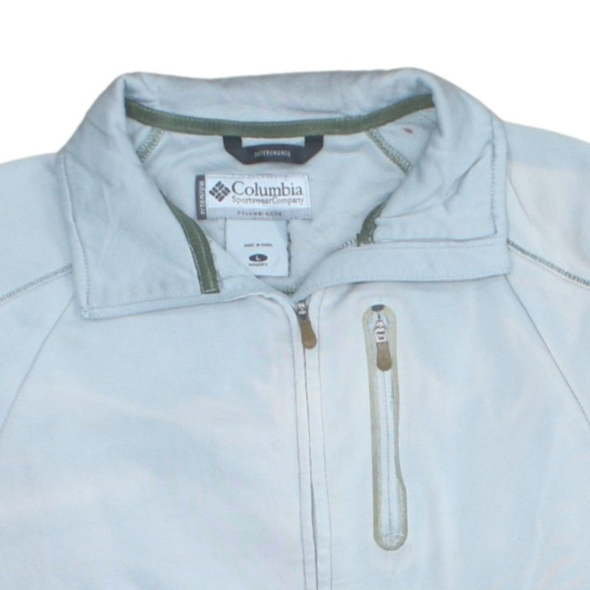 Columbia Men's Grey L Full Zip Lightweight Fleece Active Jacket