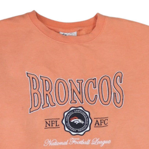 NFL Team Apparel Men's Orange Broncos Pullover Sweatshirt XS