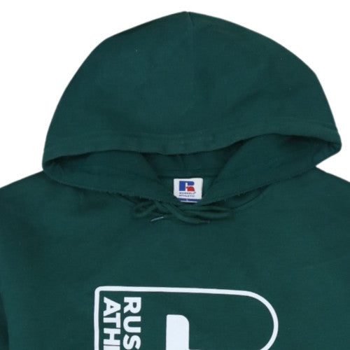 Russell Athletic Men's Green Pullover Hoodie L Sports Fleece