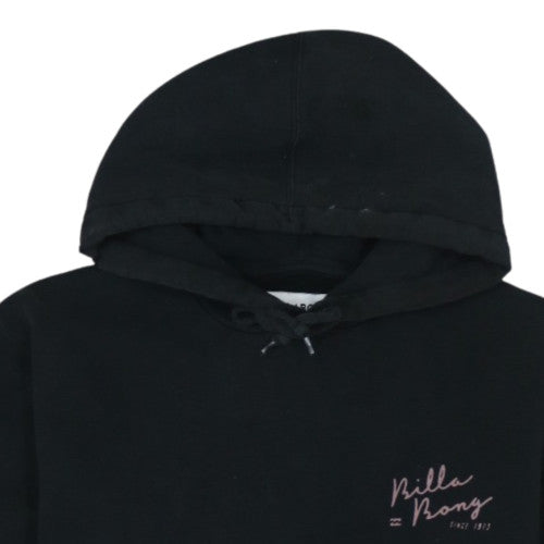 Billabong Mens Black Pullover Hoodie L Graphic Logo Surf Fleece