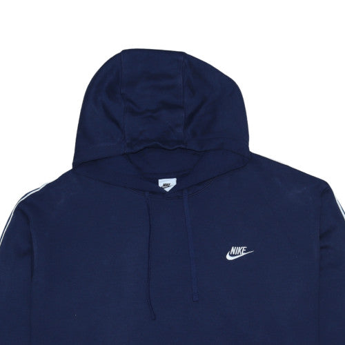 Nike Men's Blue Pullover Hoodie L Logo Sports Fleece Sweatshirt