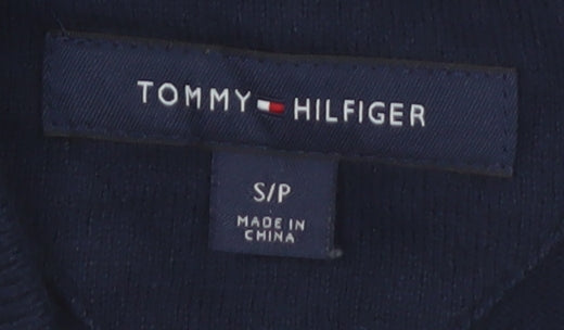 Tommy Hilfiger Men's Blue Cotton Crew Neck Pullover Jumper S