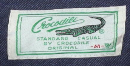 Crocodile Men’s Grey Fair Isle Wool Blend 1/4 Zip Pullover Jumper M