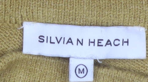 Silvian Heach Womens Mustard Roll Neck Relaxed Fit Jumper Size M