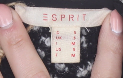 ESPRIT Women Beige Geometric Cardigan Wool Blend Size S