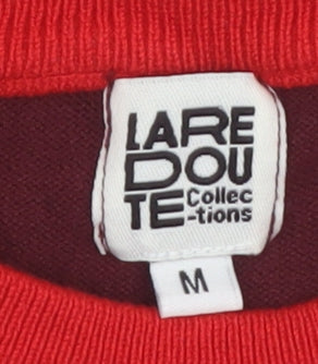 La Redoute Women Red Crew Neck Knit Pullover Jumper Medium