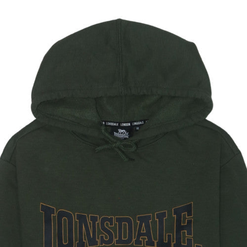 Lonsdale London Mens Green XS Pullover Hoodie with Logo Print