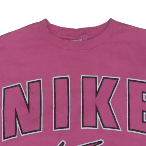 Nike Women's Pink Cotton Blend Pullover Sweatshirt Size S
