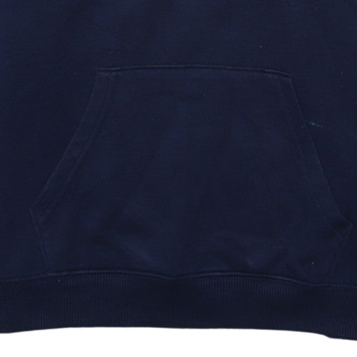 Quiksilver Boys Blue Pullover Hoodie Size 14 Years Hooded Fleece Logo Sweatshirt