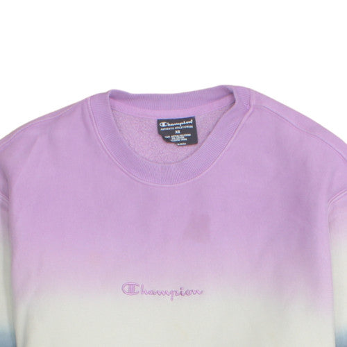 Champion Womens Purple Ombre Sweatshirt XS Crew Neck Pullover