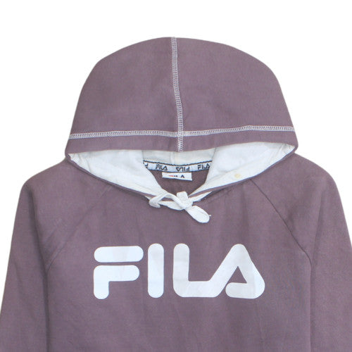 Fila Girls Purple Hooded Pullover Sweatshirt Size 12 Cotton Blend