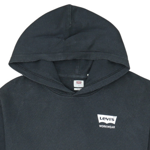 Levi's Men's Black Relaxed Pullover Hoodie L Workwear Fleece