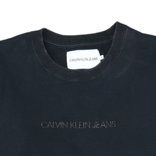 Calvin Klein Jeans Womens Black Cotton Sweatshirt Size S