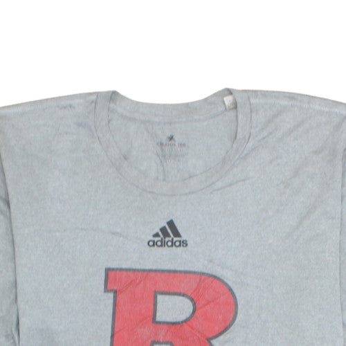 Adidas Men's Grey 3XLT Creator Tee with Red R Graphic
