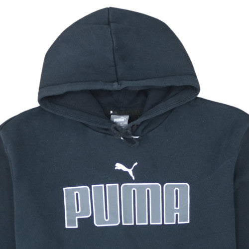Puma Men's Black XL Pullover Hoodie Fleece Logo Sweatshirt