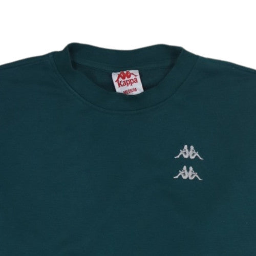 Kappa Men's Green Crew Neck Sweatshirt Medium Pullover Logo Sportswear