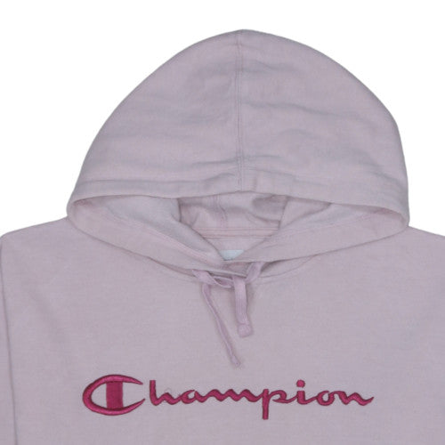 Champion Womens Pink Pullover Hoodie XXL Embroidered Logo Casual