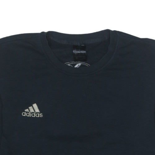 Adidas Men's Black Crew Neck Pullover Sweatshirt Size L