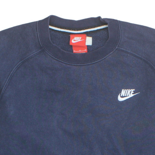 Nike Men's Navy Blue Crew Neck Sweatshirt M Cotton Blend