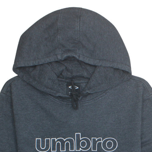 Umbro Men’s Grey Pullover Hoodie L Fleece Sportswear