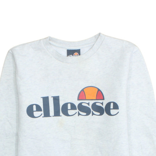 Ellesse Boys Grey Crew Neck Pullover Sweatshirt 13-14 Years Logo Print