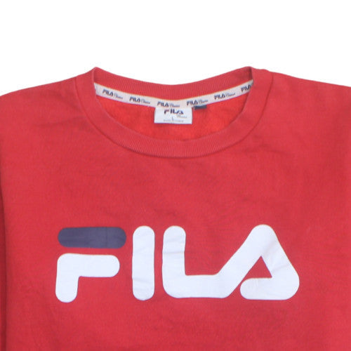 Fila Classics Women's Red Crew Neck Pullover Sweatshirt L