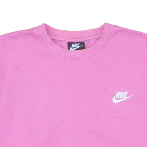 Nike Women's Pink Crew Neck Pullover Sweatshirt Size M