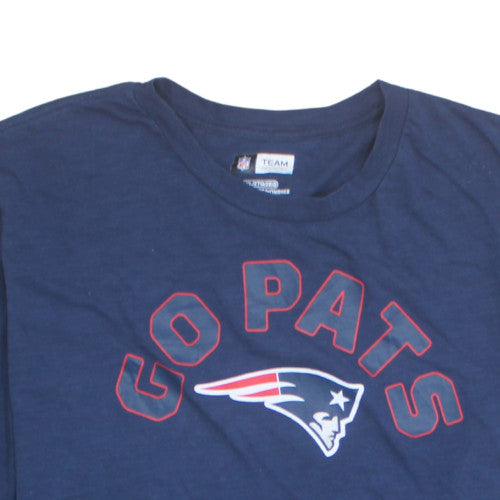 NFL Team Apparel Men's Blue 2XL Go Pats Sports Graphic T-Shirt