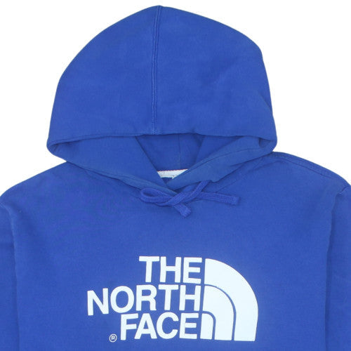 The North Face Men Blue Pullover Hoodie Large Cotton Blend Casual