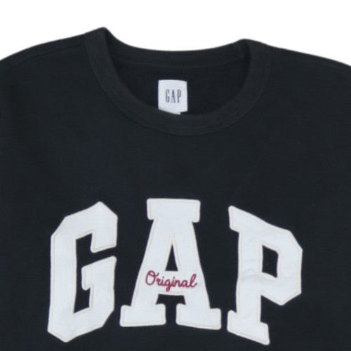 Gap Women Black Small Crew Neck Pullover Sweatshirt