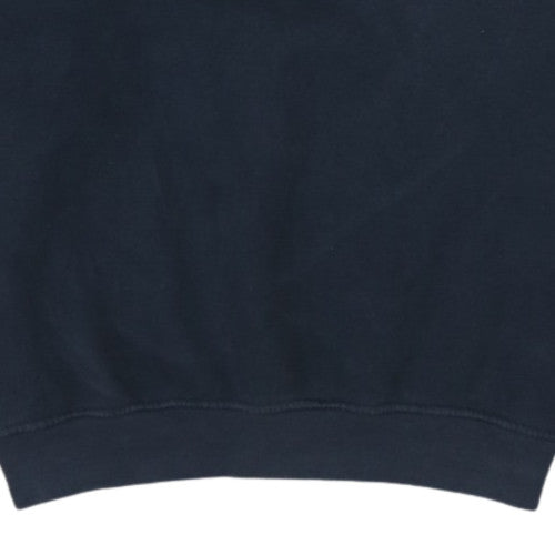Adidas Men's Blue Logo Pullover Sweatshirt Size M Crew Neck Fleece