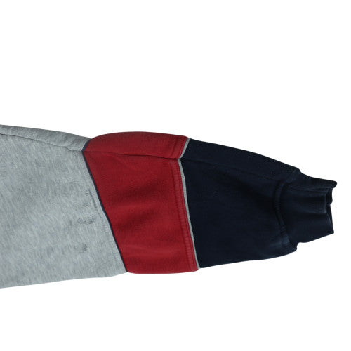 Süper Penye Mens Red Grey Colourblock Logo Sweatshirt M