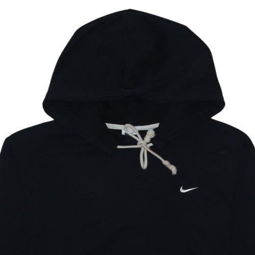 Nike Womens Black Dri-Fit Pullover Hoodie Size Small Zip Pocket