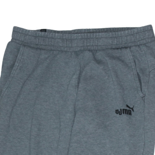 Puma Men’s Grey Jogger Trousers Size L Elastic Waist Cotton Blend