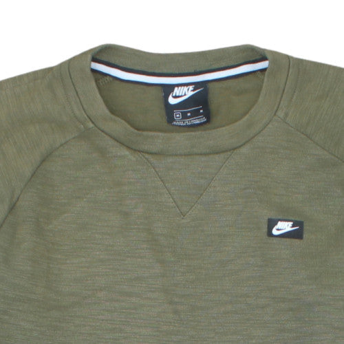 Nike Men's Green M Pullover Crew Neck Logo Sweatshirt