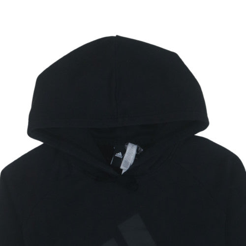 Adidas Womens Black Pullover Hoodie Large Logo Graphic Sweatshirt L