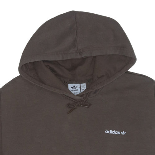 Adidas Womens Brown Pullover Hoodie XL Relaxed Fit Cotton Blend
