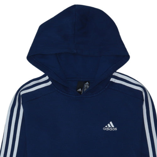 Adidas Men’s Blue Pullover Hoodie XS Fleece Sports Sweatshirt