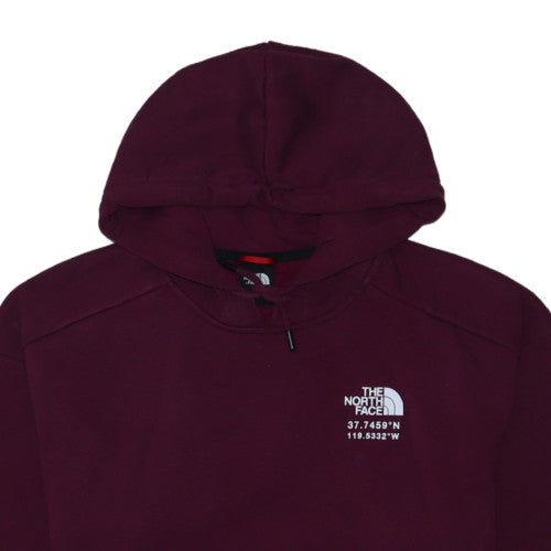 The North Face Womens Burgundy Pullover Hoodie Medium Cotton Blend