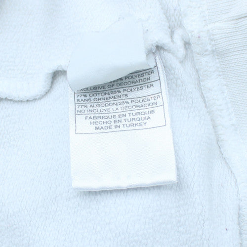 Nike Womens White Small Pullover Hoodie Sweatshirt Cotton Blend