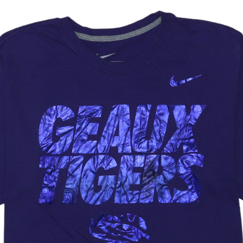 Nike Men's Purple Geaux Tigers Graphic Crew Neck T-Shirt XL Regular Fit