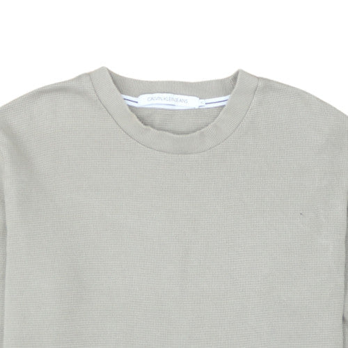 Calvin Klein Jeans Men's Grey Knit Pullover Sweatshirt M