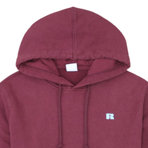 Russell Athletic Men's Red Pullover Hoodie Size M Fleece Logo