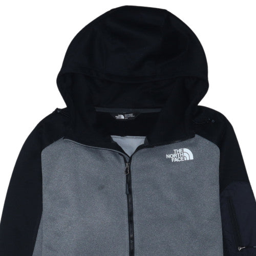 The North Face Men Grey Full Zip Hoodie Fleece Jacket M