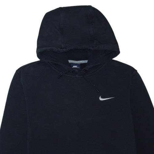 Nike Women Black Hoodie M Cotton Blend Pullover Sweatshirt