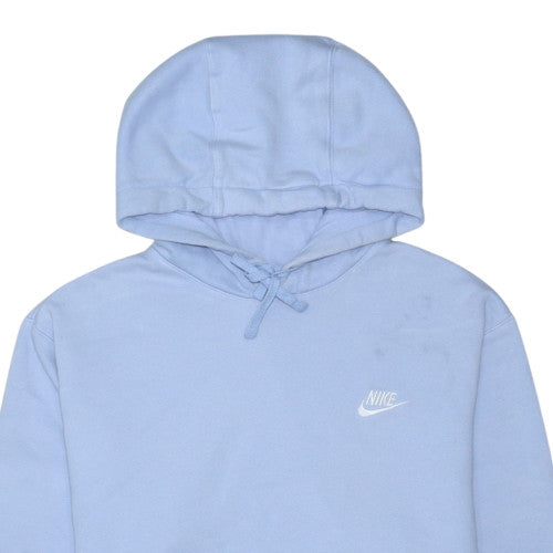 Nike Women's Light Blue Pullover Hoodie Medium Cotton Blend