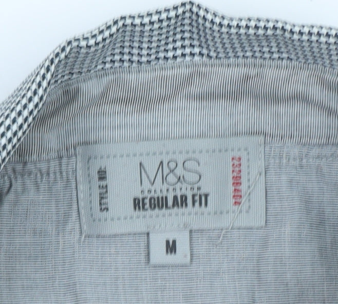 Marks & Spencer Men's Grey V-Neck Regular Fit Jumper M