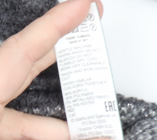 Marks & Spencer Women’s Grey Snowflake Knit Jumper XS