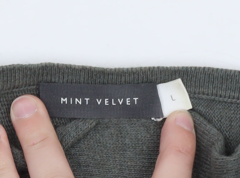 Mint Velvet Women’s Grey Snake Print Wool Blend Pullover Jumper L