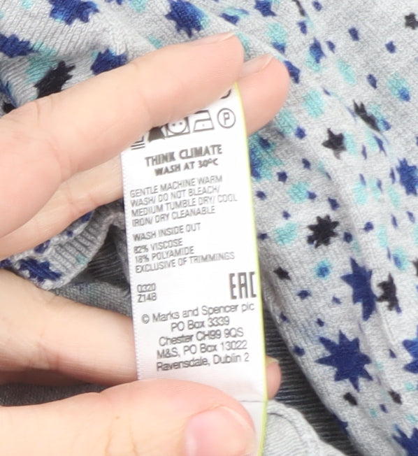 Marks and Spencer Women Blue Star Print Button-Up Cardigan Size 18